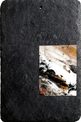 Tableau encres / peinture  l'huile / ardoise, Design made in Terre