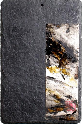 Tableau encres / peinture  l'huile / ardoise, Design made in Terre