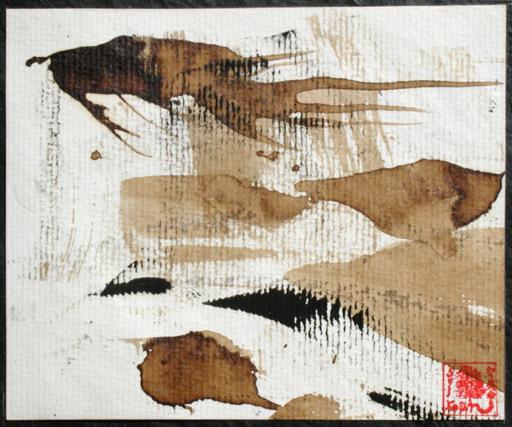 Tableau encres / peinture  l'huile / ardoise, Design made in Terre