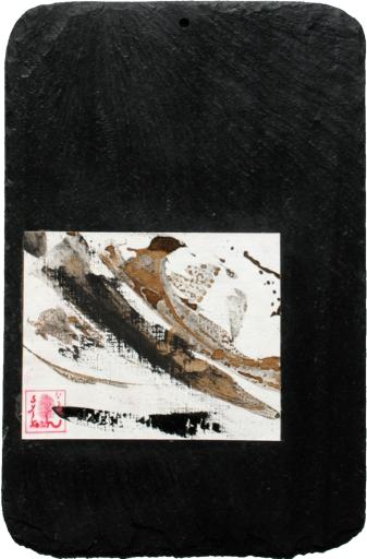 Tableau encres / peinture  l'huile / ardoise, Design made in Terre