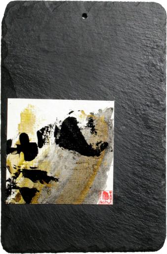 Tableau encres / peinture  l'huile / ardoise, Design made in Terre