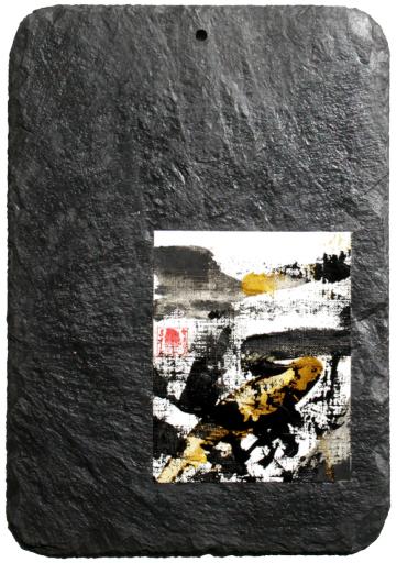 Tableau encres / peinture  l'huile / ardoise, Design made in Terre