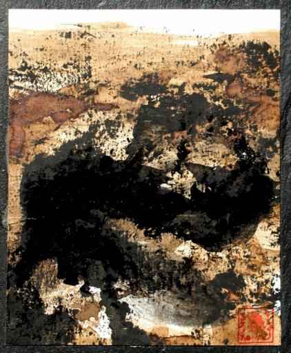 Tableau encres / peinture  l'huile / ardoise, Design made in Terre