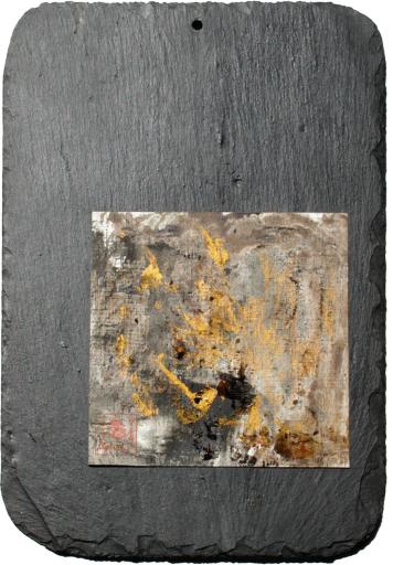 Tableau encres / peinture  l'huile / ardoise, Design made in Terre