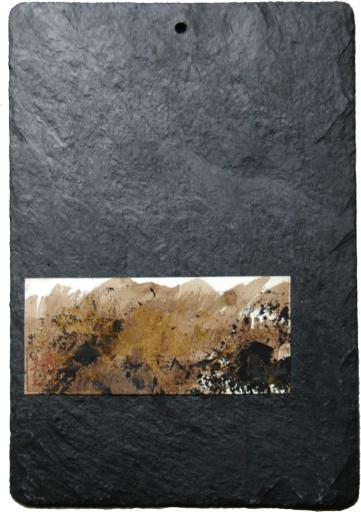 Tableau encres / peinture  l'huile / ardoise, Design made in Terre