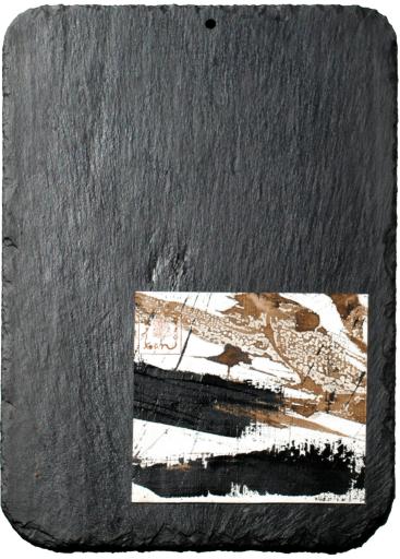 Tableau encres / peinture  l'huile / ardoise, Design made in Terre