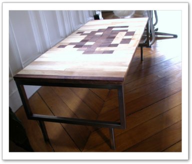 Table des annes 70 revisite Space Invaders