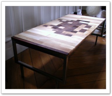 Table des annes 70 revisite Space Invaders