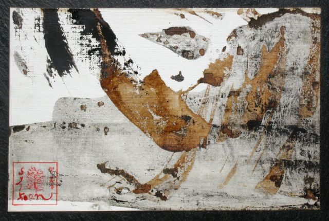 Tableau encres , peinture  l'huile, ardoise, Design made in Terre