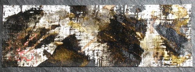 Tableau encres , peinture  l'huile, ardoise, Design made in Terre