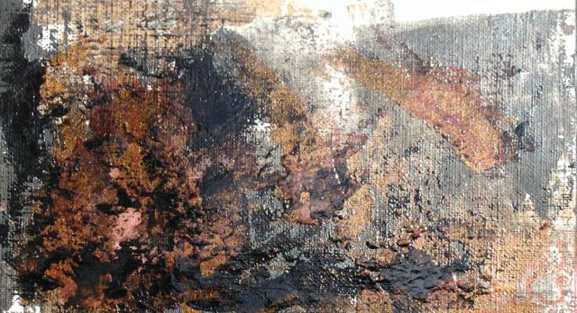 Tableau encres , peinture  l'huile, ardoise, Design made in Terre