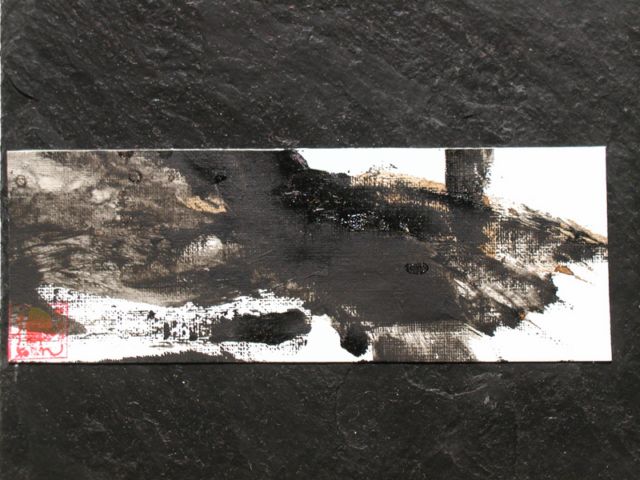 Tableau encres , peinture  l'huile, ardoise, Design made in Terre