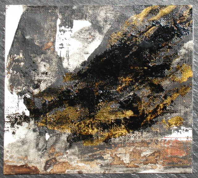 Tableau encres , peinture  l'huile, ardoise, Design made in Terre