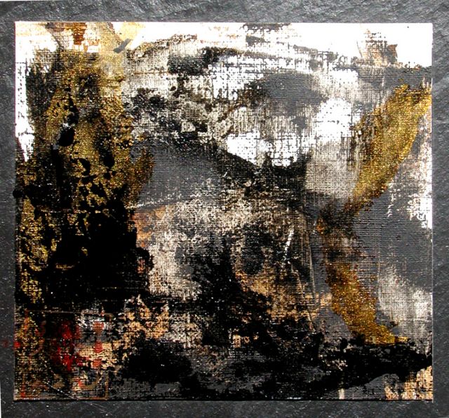 Tableau encres , peinture  l'huile, ardoise, Design made in Terre