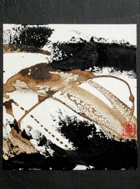Tableau encres , peinture  l'huile, ardoise, Design made in Terre