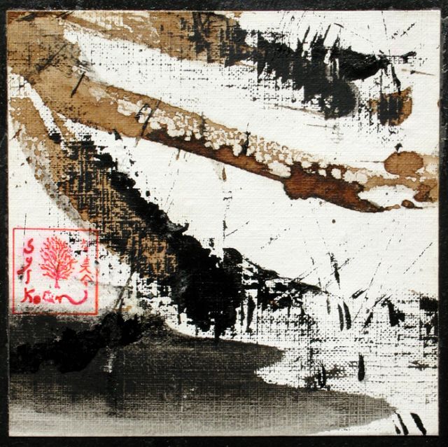 Tableau encres , peinture  l'huile, ardoise, Design made in Terre