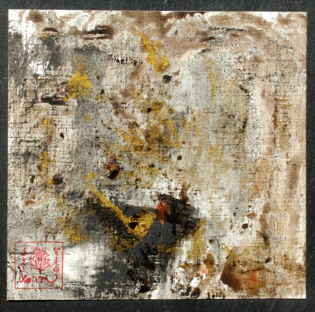 Tableau encres , peinture  l'huile, ardoise, Design made in Terre