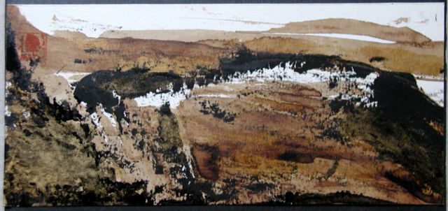 Tableau encres , peinture  l'huile, ardoise, Design made in Terre