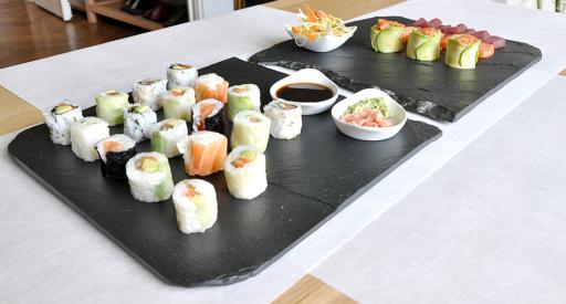Set dessous de plat / plateaux en ardoise naturelle, Sylkoan cration